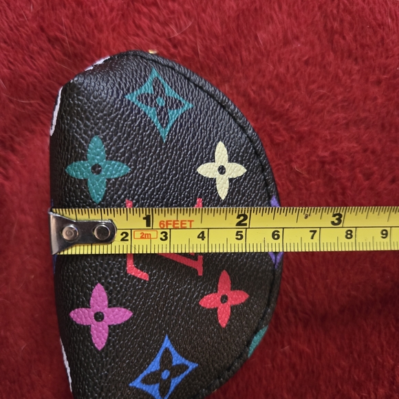 Luxury-Inspired Black Multicolor Monogram Cosmetic Pouch Trio - Picture 9 of 9